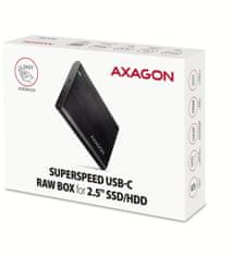 AXAGON EE25-A6C RAW box, čierna