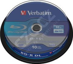 VERBATIM BD-R DL, 6x, 50GB, 10ks Spindle (43746)