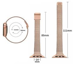 4wrist Ocelový milánský tah pro Apple Watch - Silver 38/40/41 mm