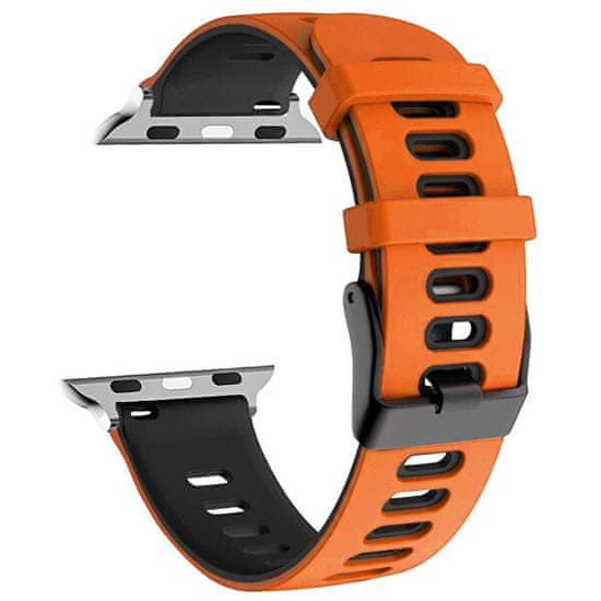 4wrist Silikonový řemínek pro Apple Watch - Orange/Black 38/40/41 mm