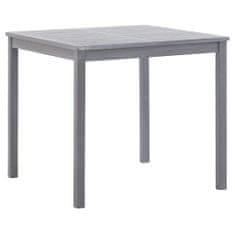 Vidaxl Záhradný stôl, sivý 80x80x74 cm, akáciový masív