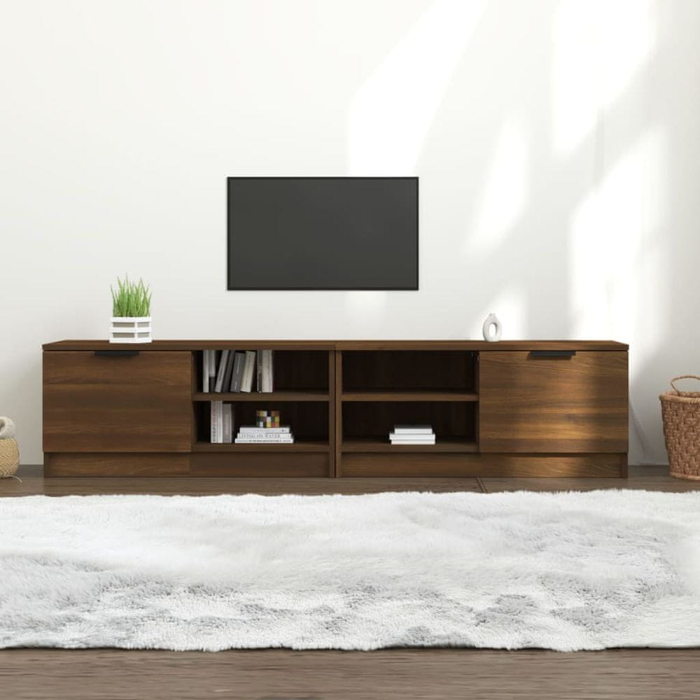 Vidaxl TV skrinky, 2 ks, hnedý dub, 80x35x36,5 cm