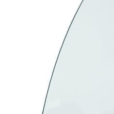Vidaxl Krbový panel, sklo, polkruhový, 800x600 mm