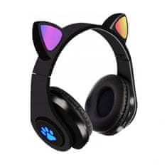 Alum online Bezdrôtové slúchadlá s mačacími ušami - B39M, čierna
