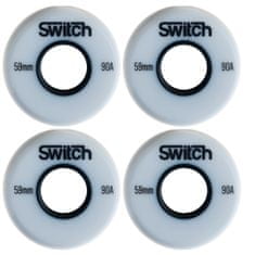 Switch Boards 4 kusov bielych koliesok pre agresívne kolieskové korčule 59 x 24 mm 90A
