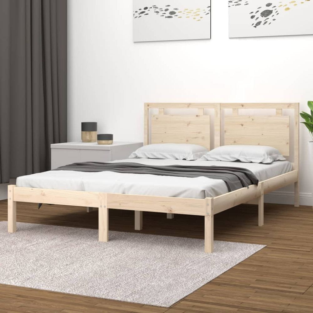 Vidaxl Rám postele, masívne drevo, 120x200 cm