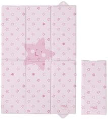 Ceba Baby Cestovná prebaľovacia podložka 60x40 cm - Hviezdy ružová