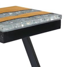 Vidaxl Konferenčný stolík 30x30x50 cm, tíkový masív a polyresin