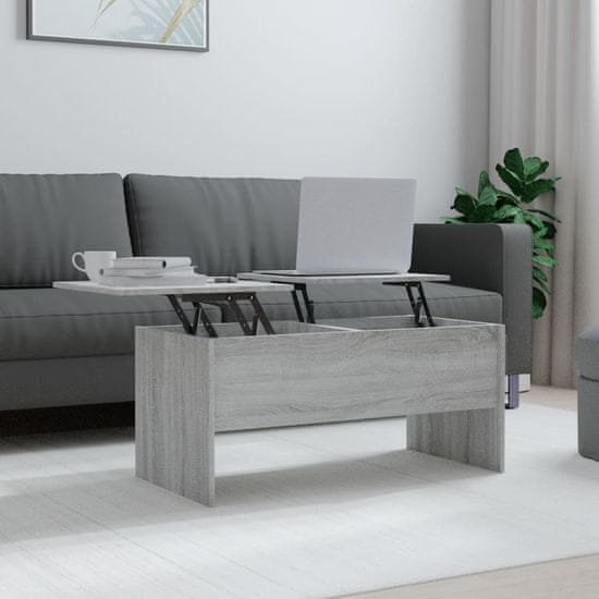 Vidaxl Konferenčný stolík sivý sonoma 102x50,5x46,5cm spracované drevo