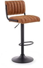 Halmar Barová stolička H88, čierna / hnedá