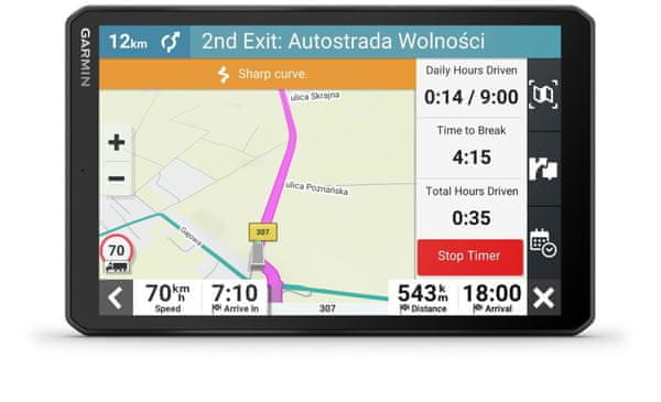 GPS navigácia kamióny Dezl LGV810, mapa Európy, doživotná aktualizácia, Bluetooth hands-free, Wi-Fi