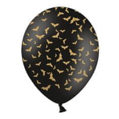 Latexové balóniky čierne - netopiere - Halloween - 30 cm - 6 ks
