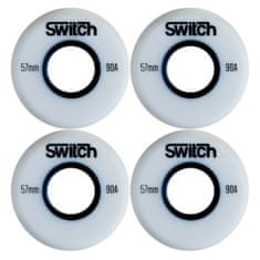 Switch Boards 4 kusov bielych koliesok pre agresívne kolieskové korčule 57 x 24 mm 90A