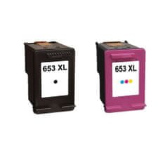 Naplnka HP 653 XL - multipack kompatibilných kaziet 3YM75AE + 3YM74AE