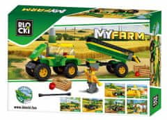 Blocki Blocki stavebnica MyFarm farma Traktor s přívěsem kompatibilná 164 dielov