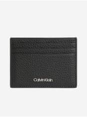 Calvin Klein Čierne kožené puzdro na kreditné karty Calvin Klein UNI