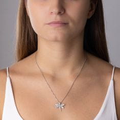 Silvego Hravý strieborný náhrdelník Vážka Furia so zirkónmi QR85PS