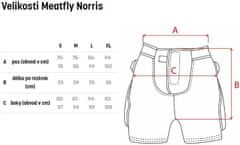 MEATFLY chráničové šortky NORRIS černo-bielo-šedé M