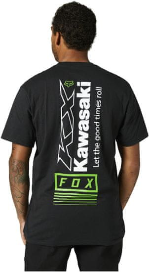 FOX tričko KAWASAKI PREMIUM Ss černo-bielo-zelené