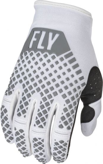 Fly Racing rukavice KINETIC černo-bielo-šedé