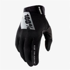 100% rukavice RIDEFIT černo-bielo-šedé S