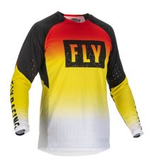 Fly Racing dres EVOLUTION DST černo-žlto-oranžovo-bielo-červený 2XL