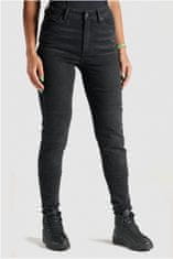 PANDO MOTO nohavice jeans KUSARI COR 01 Long dámske washed čierne 28