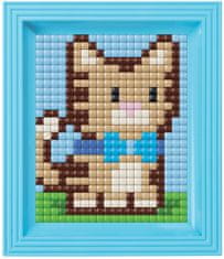Pixelhobby Diamantový obraz s rámom - Mačiatko (modrá)