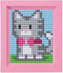 Pixelhobby Diamantový obraz s rámom - mačiatko (ružový)