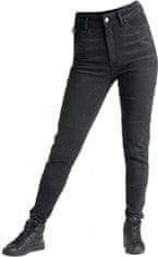 PANDO MOTO nohavice jeans KUSARI COR 01 Long dámske washed čierne 30