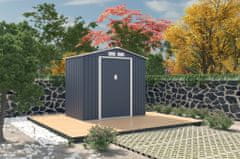 IWHOME Záhradný domček ARES A 2,71 m² antracit + podlahová konštrukcia ARES A IWH-10230001 + IWH-10240001