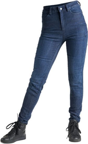 PANDO MOTO nohavice jeans KUSARI COR 02 Short dámske washed modré
