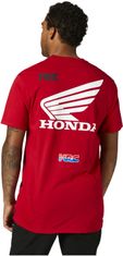 FOX tričko HONDA WING Ss flame černo-bielo-červené S