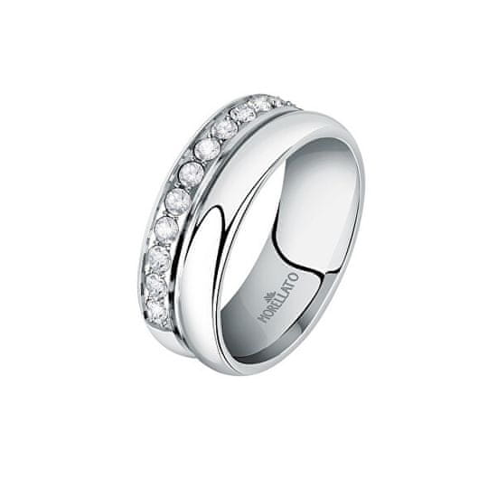 Morellato Trblietavý oceľový prsteň s kryštálmi Bagliori SAVO160