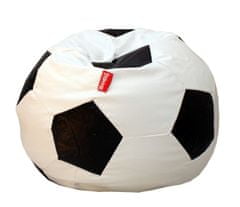 Beanbag Sedací vak futbalová lopta 90 cm, biela/čierna