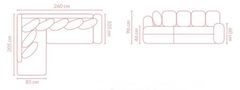 eoshop Rohová rozkladacia sedacia súprava Rotober - Monolith 38-29 (farba poťahu) - roh univerzálny