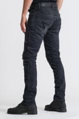 PANDO MOTO nohavice jeans KARL DEVIL 9 washed čierne 30
