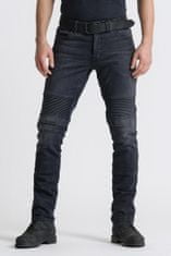 PANDO MOTO nohavice jeans KARL DEVIL 9 Long washed čierne 34