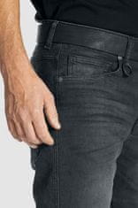 PANDO MOTO nohavice jeans ROBBY COR 01 Long washed čierne 32