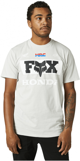 FOX tričko HONDA PREMIUM Ss černo-modro-bielo-šedé