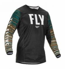 Fly Racing dres KINETIC WAWE černo-bielo-zeleno-tyrkysovo-hnedý S