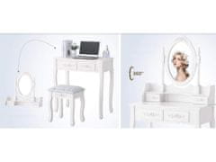 ShopJK Toaletný stolík tl01 biela