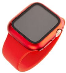 FIXED Ochranné puzdro Pure+ s temperovaným sklom pre Apple Watch 41mm FIXPUW+-817-RD, červené