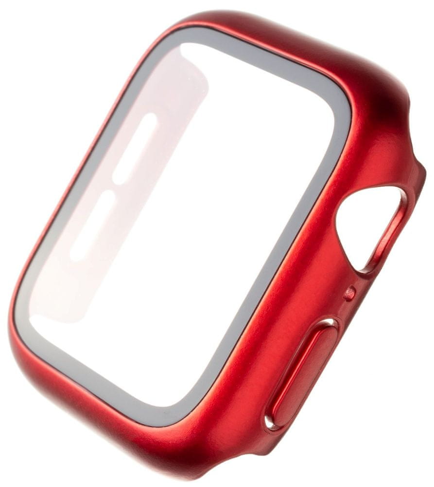 FIXED Ochranné puzdro Pure+ s temperovaným sklom pre Apple Watch 41mm FIXPUW+-817-RD, červené