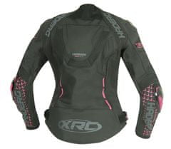 XRC Dámská bunda na moto Haderg 2.0 blk/grey/pink vel. 40