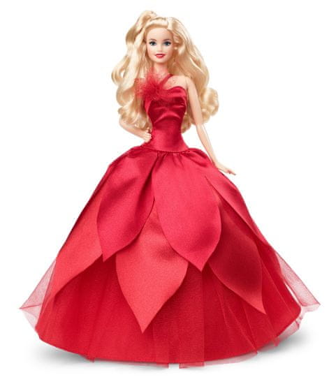 Mattel Barbie Vianočná bábika 2022 Blondínka HBY03 - rozbalené