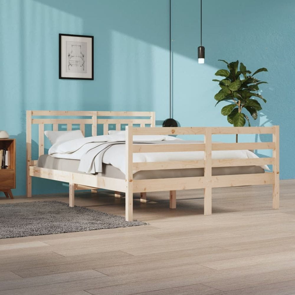 Vidaxl Rám postele, masívne drevo, 160 x 200 cm