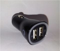 Interphone miniatúrna autonabíjačka DUAL s konektormi 2x USB 2A čierna