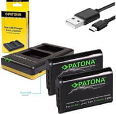 PATONA nabíječka Foto Dual Quick Sony NP-BX1 + 2x batérie 1090mAh USB