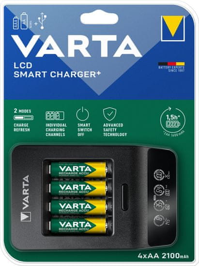 VARTA nabíječka Smart Charger+ s LCD